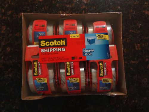 Scotch shipping packaging tape - 6 rolls with dispensers for sale