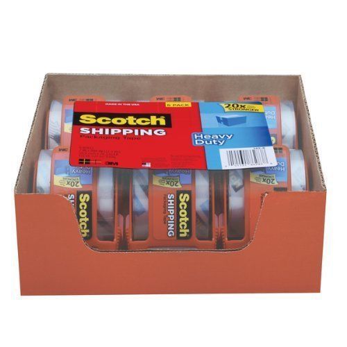 Scotch Heavy Duty Packaging Tape, 2 Inches x 800 Inches, 12 Rolls