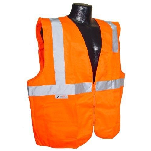 Radians SV2ZOS2X Polyester Solid Knit Economy Class 2 High Visibility Vest with