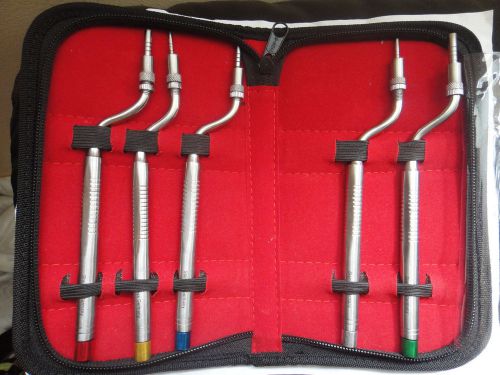 10 Pieces Offset Sinus Osteotomes Straight &amp; Curved With Pouches