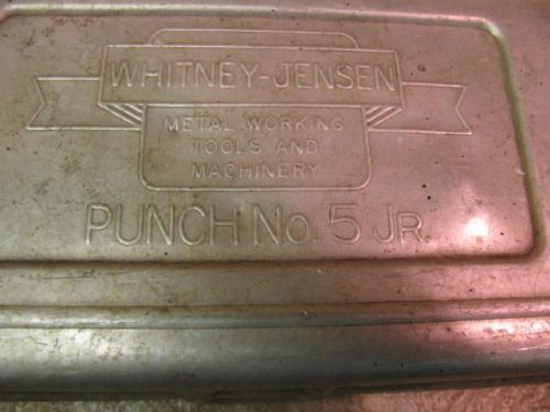 Whitney Jensen Punch No 5 JR Junior Hand Sheet Metal Punch