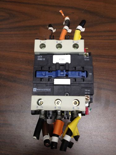Telemecanique Contactor LC1D8011 125A 600V 3P Used