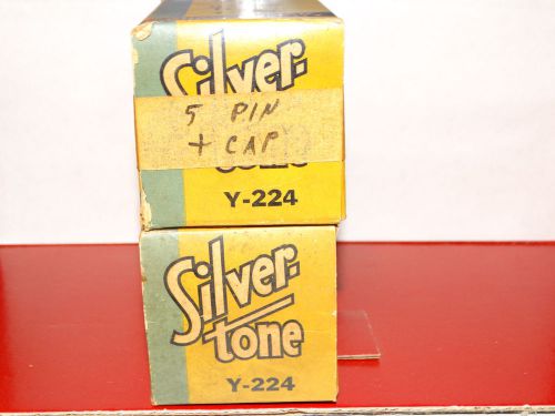 2 x #224 Super Silver-tone Tubes  *NIB*NOS*Very Strong