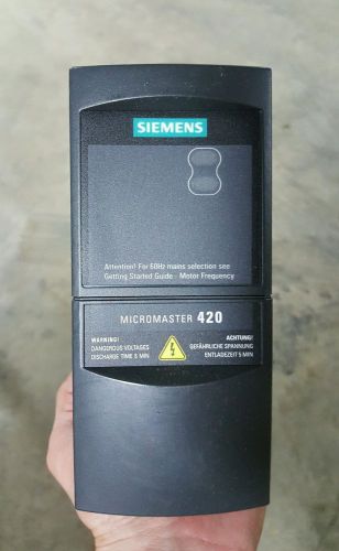 Siemens Micromaster 420 6SE6420-2UD13-7AA1 .37kW new