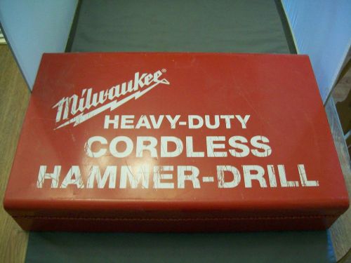 Miwaukee Model 0420-1 Cordless 3/8&#034; Hammer Drill W/Metal Case