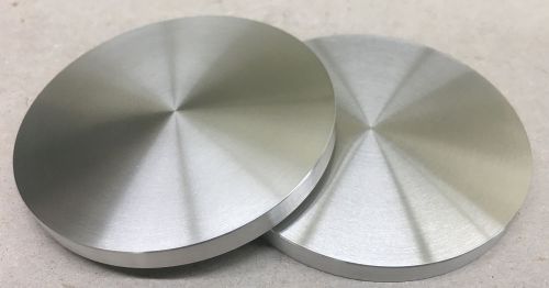 Aluminum round disc 2-7/8&#034; diameter circle plate (2 pieces) 3/8&#034; thk.*very nice! for sale