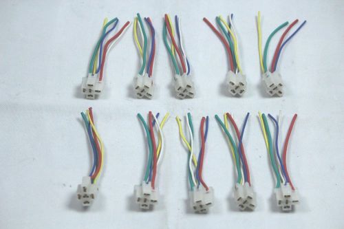 12 VOLT 30/40 A 5 PIN Cable Wire Relay Socket Harness 10 Pack For Car Audio