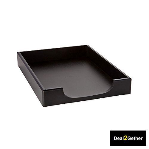 Matte Back Front Loaded Wood Tone Letter Tray/Non-Skid Feet/Soft Rounded Edges