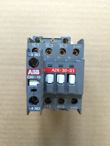 Abb a26-30-01 contactor, 30a, 600vac max, 200-600vac, 7.5-25hp, 110-120v coil for sale