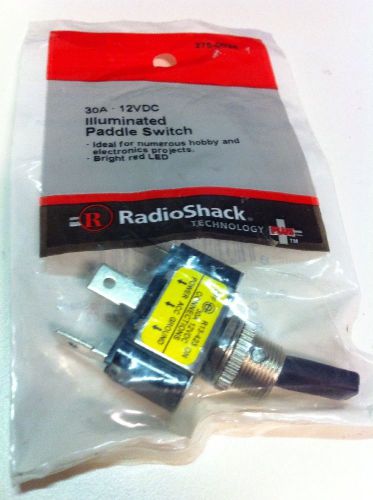 30A • 12VDC Illuminated Paddle Switch #275-0024 By RadioShack