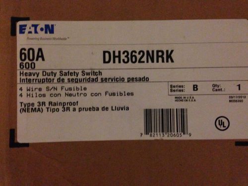 Eaton Cutler-Hammer DH362NRK Heavy Duty Safety Switch Disconnect New