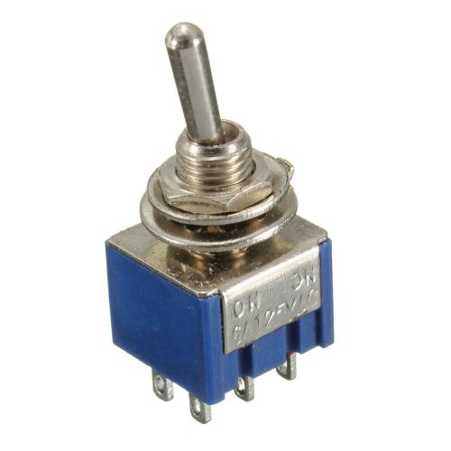6-PIN Double Pole Double Throw DPDT 2 Way Mini Toggle Switch  ON-ON 6A/125V New