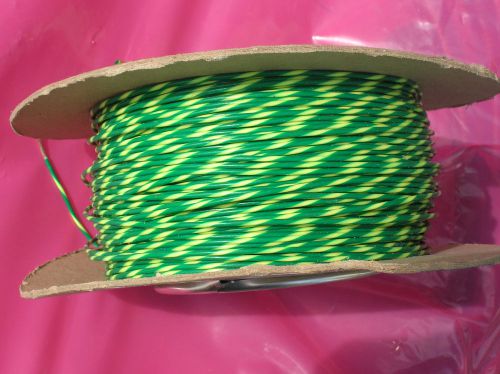 Silver plated copper ptfe wire cable 18awg 1mm str. hq 8m. green/yellow for sale