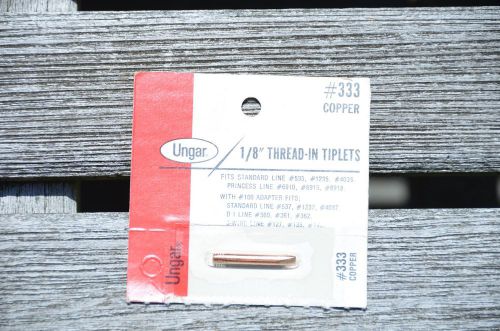Ungar Soldering Iron Tip  #333  Copper1/8&#034; Thread-in Tiplets  - NOS NIB