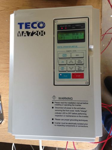 10hp teco ma7200 drive 380-480vac (can be used as phase converter) for sale