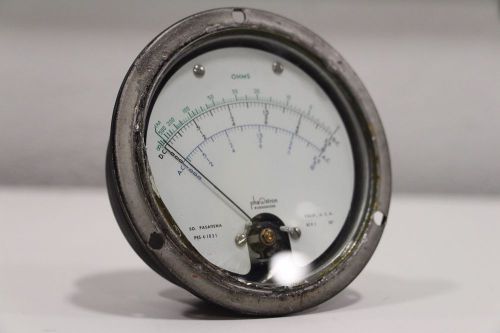 Vintage Phaostron OHMS AC DC PHS-4-1031 Pasadena Ruggedized Gauge Meter