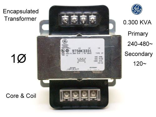GE 9T58K331 Control Transformer, 0.300 KVA, 240x480V, 120V  Core &amp; Coil 1? New