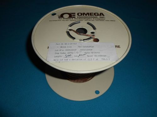 Omega Engineering Thermocouple Wire, J-Type, GG-J-24-SLE, Brown Spool Roll