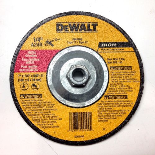 DeWalt Metal Grinding Wheel 7 x 1/4 In. x 5/8 to 11 (10 Pack)