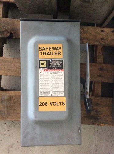 Square D General Duty Safety Switch D223NRB 100 Amp 240 Volt Fusible 3R 2 Pole