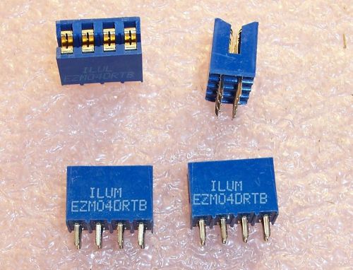 QTY (10) EZM04DRTB SULLINS 4 POSITION EDGE CARD CONNECTOR 3.96mm