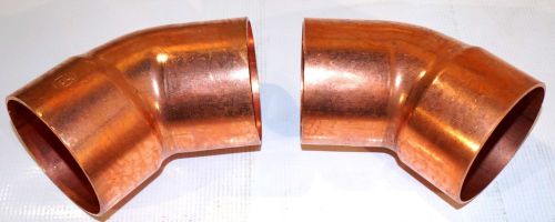 New mueller 3&#034; wrot copper 45 degree street elbow set of 2 p/n: w03368 for sale