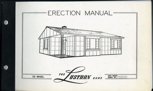 Lustron Home 02 Model - Erection Manual Vintage Pre-Fab Blueprint Plan 1949