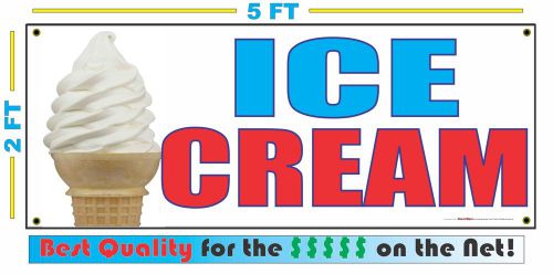 ICE CREAM Vanilla Cone Banner Sign Top Quality Full Color Cone NEW Shop