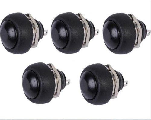 Actual Nice 5X Black Round Switch Waterproof momentary Push Button Switch SPUS