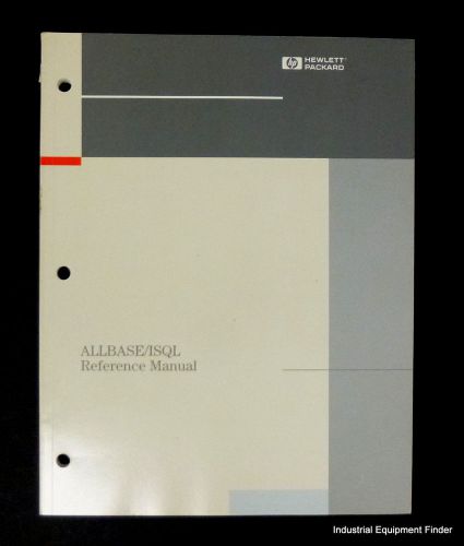 HP ALLBASE/ISQL Reference Manual 36217-90190