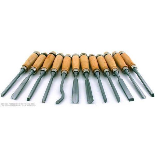 12Pc Professional Wood Carving Hand Chisels Woodworking Tools