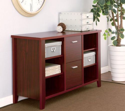 Enitial lab marc 2-drawer storage file cabinet, mahogany for sale