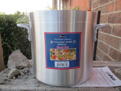 WINCO Win-Ware Collection Professional Weight Aluminum 12 QT Stock Pot NEW