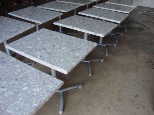 Grosfillex Commercial Restaurant Outdoor Folding Patio Table Aluminum Tilt Top
