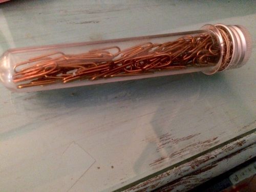 Copper Paper Clips In Test Tube Cute Office Supplies