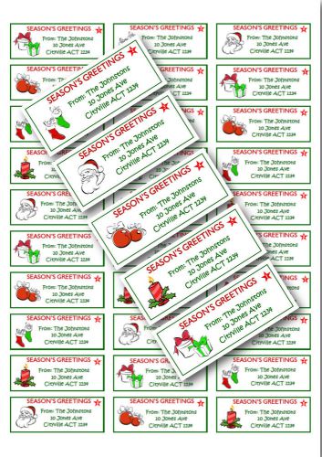 GLOSS address labels Christmas Iconic series 1-Buy 4 sheets, get 1 free!