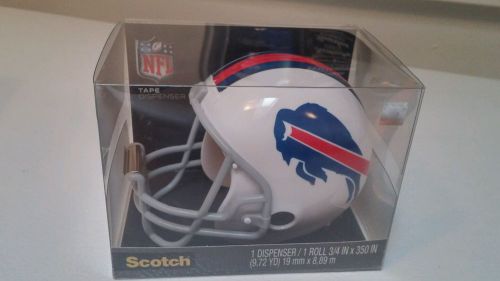 Scotch NFL Helmet Tape Dispenser, Buffalo Bills, Plus 1 Roll Tape 3/4&#034; x 350