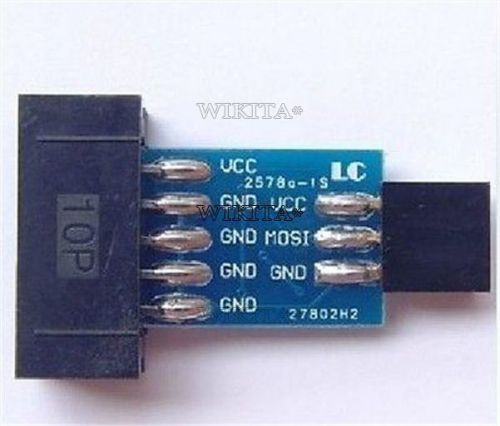 2pcs standard 10pin to 6pin adapter board for atmel avrisp usbasp stk500