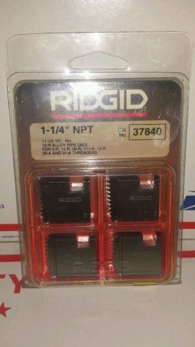 Ridgid 37840 1-1/4&#034; npt pipe threader die set 11-1/2 tpi rh 0r 00r 11r 12r 111r for sale