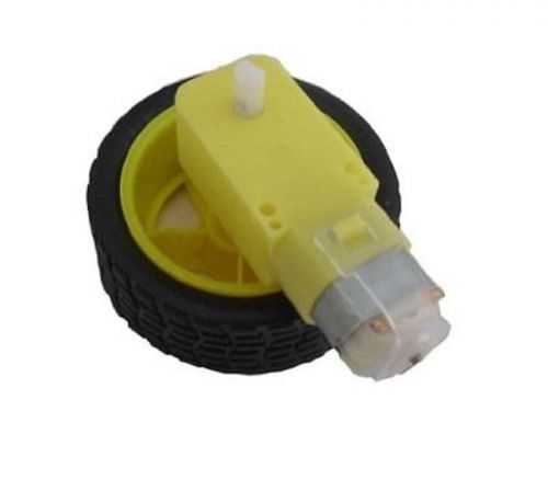 Smart car robot plastic tire wheel with dc 3-6v gear motor for arduino acm for sale