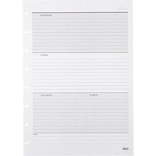 Staples Arc Notebook Undated Premium Refill Paper, Junior Sized, Calendar Ruled,