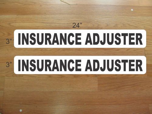 INSURANCE ADJUSTER Magnetic Vehicle Signs to fit Van Car Truck or SUV