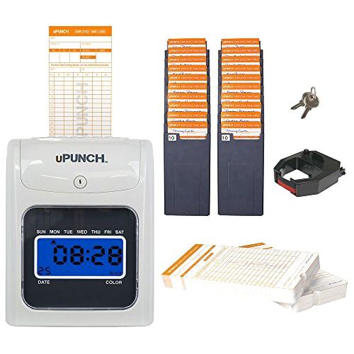 Electronic time clock bundle employee work hours track payroll attendance card for sale