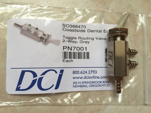 DCI model #PN 7001 Toggle Routing Valve, 2-Way, Gray