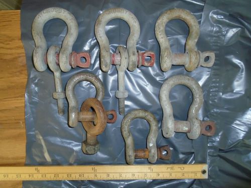 Lot Crosby Screw Pin Shackles Hoist Lifting Crane Rigging Tools