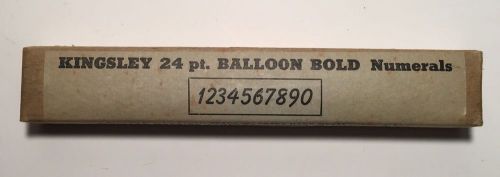 Kingsley Machine Type Set 24pt. Balloon Bold Numerals
