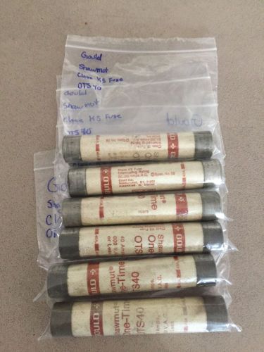 GOULD/SHAWMUT  ONE-TIME FUSE  OTS40  LOT OF 6    USED?    0416