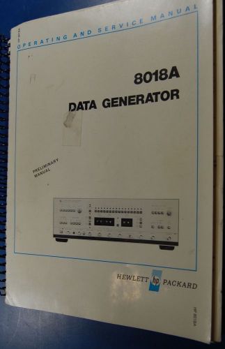 HP 8018A Data Generator Operating &amp; Service Manual (8018-90001) §