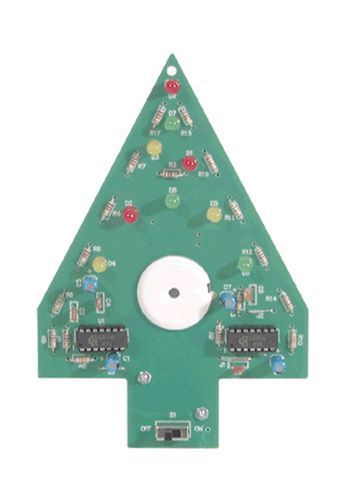 Christmas Tree w/Flashing Colored LEDS &amp; 3 Christmas Songs Elenco Model K-14