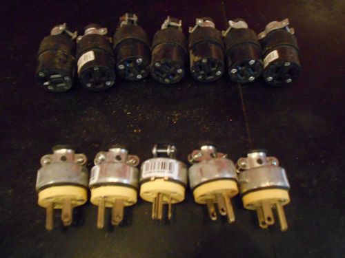 Assortment of 15 amp male plugs &amp; female connectors